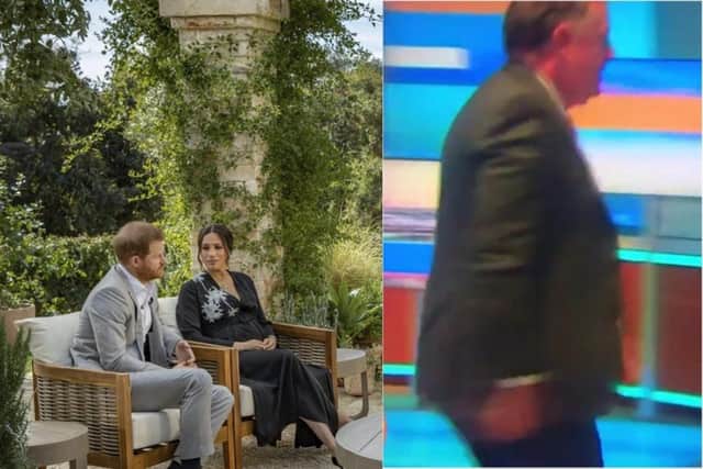 Piers Morgan stormed off Good Morning Britain earlier when challenged on his attitude towards Meghan Markle.
