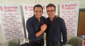 Scottish Labour leader Anas Sarwar and mayor of Manchester Andy Burnham (Photo: John Devlin).