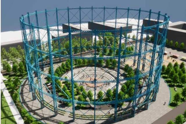 A new Gasholder Park is proposed to be created on Edinburgh's waterfront in the next few years. Image: Tetra Tech