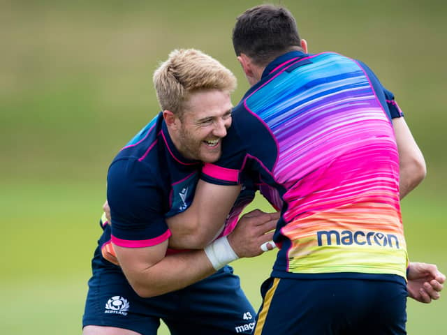 Kyle Steyn training at Oriam ahead of Scotland's A international against England in Leicester on Sunday. Picture: Paul Devlin/SNS