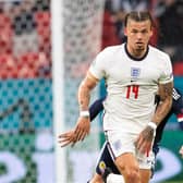 Kalvin Phillips in action for England during a Euro 2020 match between England and Scotland at Wembley Stadium. (Photo by Alan Harvey / SNS Group)