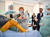 First Minister of Scotland Nicola Sturgeon and health secretary Humza Yousaf visited the Golden Jubilee National Hospital in Clydebank, near Glasgow together last week. Picture: PA
