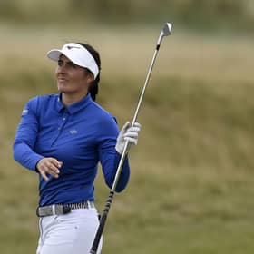 Kelsey MacDonald in action during the second round of the AIG Women's Open at Carnoustie. Ian Rutherford/PA Wire.
