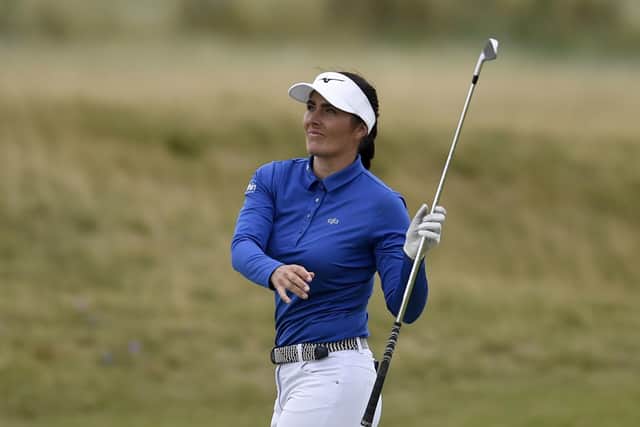Kelsey MacDonald in action during the second round of the AIG Women's Open at Carnoustie. Ian Rutherford/PA Wire.
