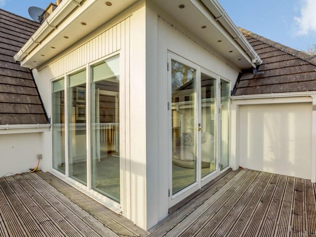 Sunroom and balcony.