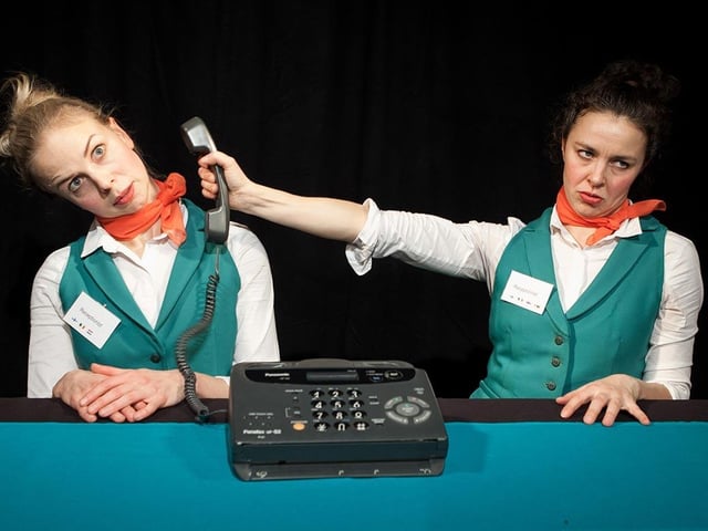 "Watching the well-known world of customer service get joyously shattered by the ever-expressive, endlessly destructive Inga Björn and Kristina Tammisalo – like a Finnish female Laurel and Hardy – is a shot of Espresso for anyone who’s been trapped in the office for too long." Sally Stott on Receptionists (Summerhall (Venue 26), until 28 August.