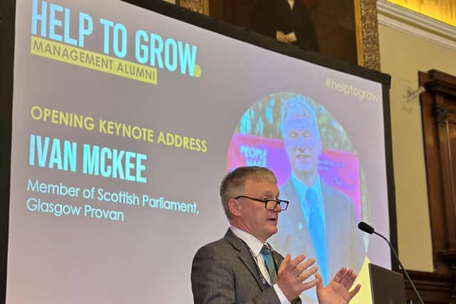 'I'm delighted to have taken part in the Help to Grow: Management Alumni Network event and speak with some of the business leaders that have benefited from the course,' the MSP says. Picture: contributed.
