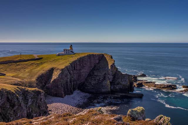 The Stoer Lighthouse at Lairg in the Highlands. Scotland is well placed to benefit from tidal stream energy with its significant coastline resource