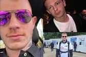 The three victims of the fatal crash last July: Connor Page, 21, left; Reece Williams, 23, top right; and Lewis Sodden, 24, bottom right. Pics: Contributed