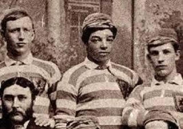 Andrew Watson (centre) is thought to be the first black international footballer.