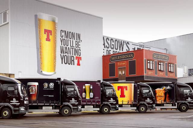 Tennent's, which is brewed in Glasgow, remains the best-selling lager in Scotland. Picture: Andy Buchanan