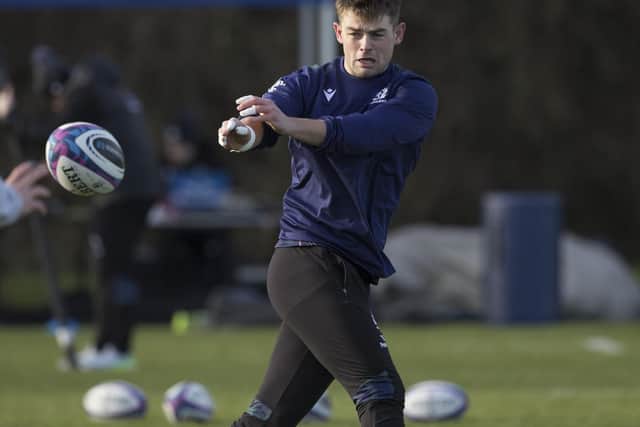 Glasgow Warriors fly-half Ross Thompson during a Scotland training session at Oriam. (Photo by Craig Williamson / SNS Group)