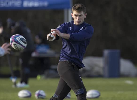 Glasgow Warriors fly-half Ross Thompson during a Scotland training session at Oriam. (Photo by Craig Williamson / SNS Group)