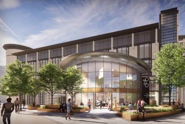 A new image of how the exterior of the revamped Port Hamilton building on Morrison Street, Fountainbridge, Edinburgh should appear.