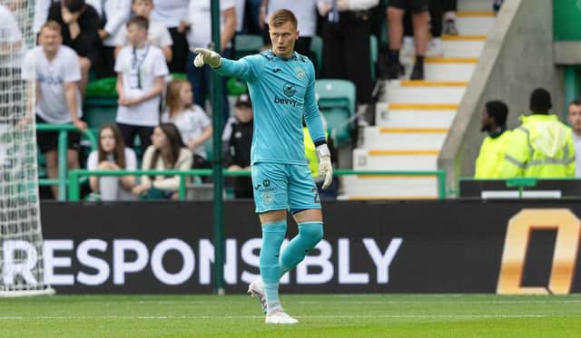 Young Hibs goalkeeper Max Boruc made his debut in the European match against Inter Club d'Escaldes.