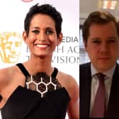 Naga Munchetty and co-host Charlie Stayt commented on the Union flag which appeared behind Robert Jenrick (Getty Images/BBC)