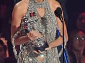 Taylor Swift accepts the award for video of the year for "All Too Well" (10 Minute Version) (Taylor's Version) on stage at the MTV Video Music Awards 2022 held at the Prudential Center in Newark, New Jersey. Picture date: Sunday August 28, 2022.