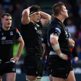 Glasgow's Rory Darge is dejected during the defeat to Munster at Scotstoun Stadium. (Photo by Ross MacDonald / SNS Group)