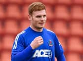 Fraser Fyvie struck late and expects League One title race to go to the wire. (Photo by Ross MacDonald / SNS Group)