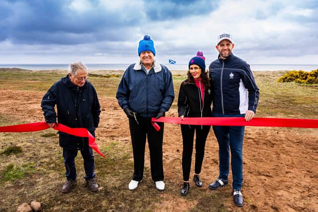 Donald Trump cuts the ribbon on the new MacLeod course named after his mother. It is set to open in summer 2025.