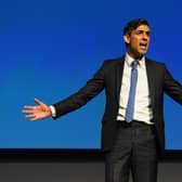 Prime Minister Rishi Sunak speaking on the first day of the Scottish Conservative party conference at the Scottish Event Campus (SEC) in Glasgow. Picture: Andrew Milligan/PA Wire