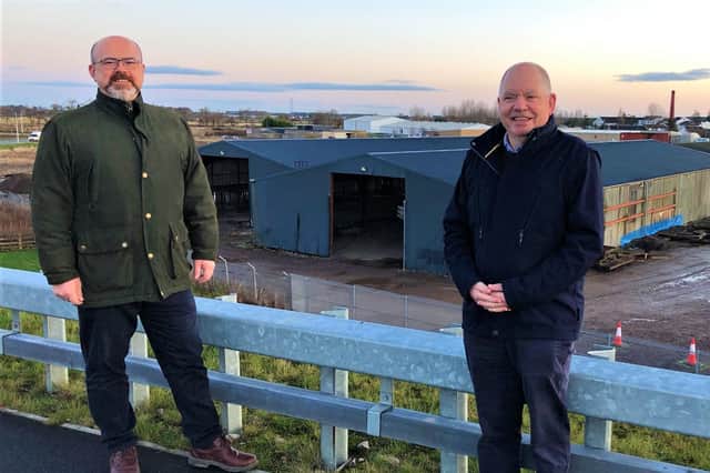 Director Graham Alexander with managing director and owner of AJ Engineering Alan James.