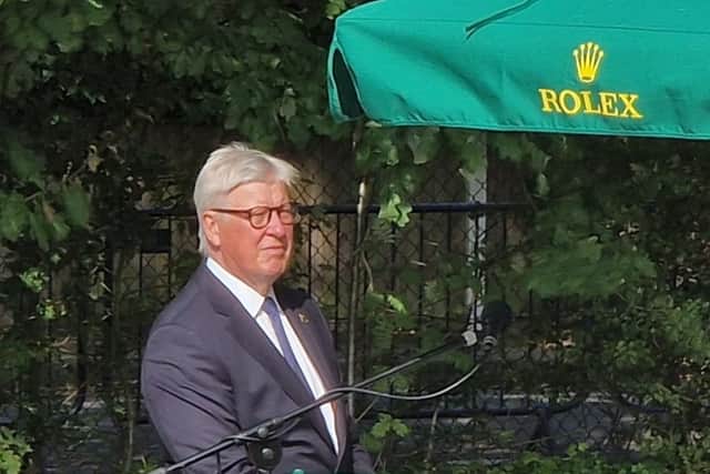 Outgoing CEO of The R&A Martin Slumbers was the official starter for the 43rd Curtis Cup at Sunningdale. Picture: National World