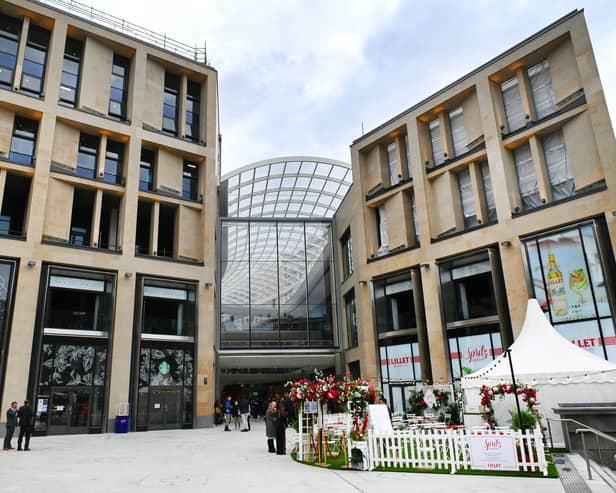 A pop-up coronavirus vaccine clinic has opened at the new St James Quarter shopping centre in Edinburgh. Picture: John Devlin.