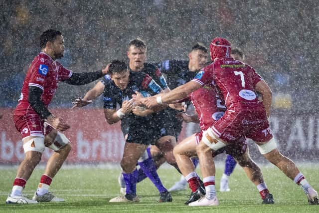 Glasgow Warriors and Scarlets met at Scotstoun in the URC earlier this month, with Glasgow winning 12-9.  (Photo by Ross MacDonald / SNS Group)