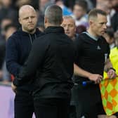 Hearts head coach Steven Naismith and his Hibs counterpart Nick Montgomery shake hands after the 2-2 draw at Tynecastle.