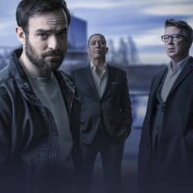 Clare Dunne, Charlie Cox, Ciarán Hinds and Aidan Gillen in Kin. Picture: BBC/Headline Pictures