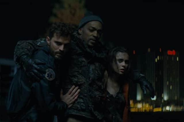 Jamie Dornan, Anthony Mackie and Katie Aselton in Synchronic