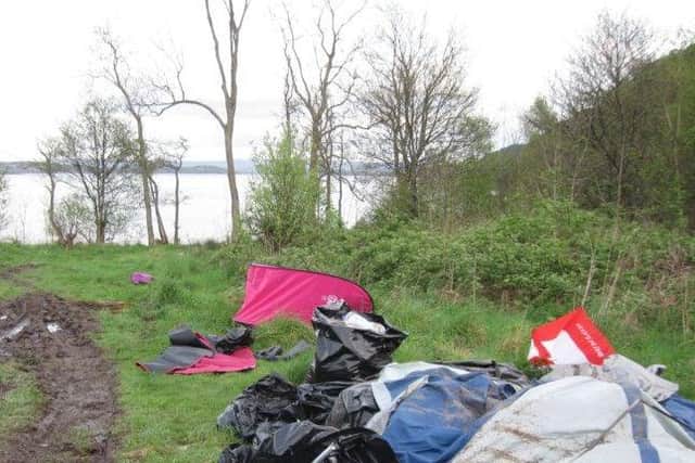 An image of litter found dumped at Loch Lomond on a separate occasion picture: supplied