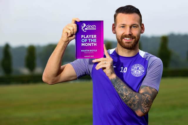 Hibs' Martin Boyle wins the cinch Premiership award for August (Photo by Craig Williamson / SNS Group)