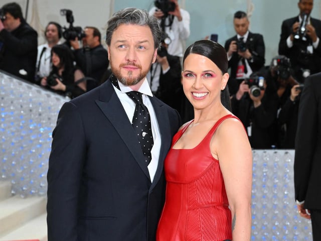 Scottish actor James McAvoy and his wife Lisa Liberati.