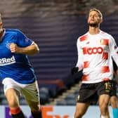 Scott Arfield celebrates his winning goal as Rangers defeated Standard Liege 3-2 at Ibrox to qualify for the last 32 of the Europa League. (Photo by Alan Harvey / SNS Group)