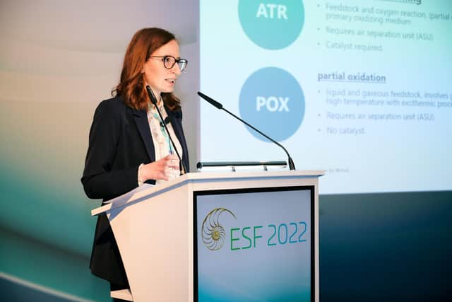 Valentina Depetri, Wood’s hydrogen process lead, revealed the technology at an energy forum in Berlin.