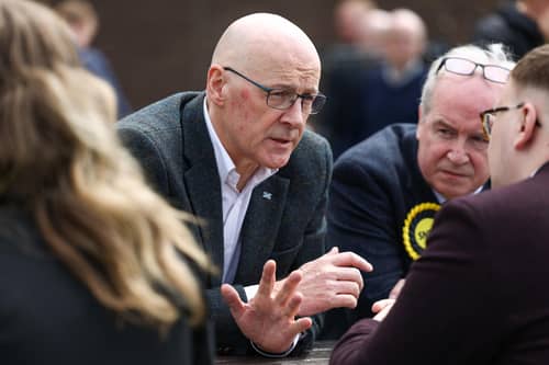 SNP leader John Swinney on the campaign trail (Photo by Jeff J Mitchell/Getty Images)