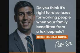Labour has continued its personal attacks on Rishi Sunak with an advert targeting his wife’s previous non-dom tax status.