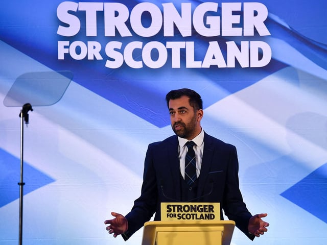 Humza Yousaf speaks following the SNP Leadership election result announcement