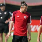 INSPIRING: Wales' Gareth Bale (left) and Aaron Ramsey during a training session at the Al Sadd Sports Club in Doha on Sunday, ahead of their World Cup opener against USA.