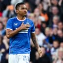 Alfredo Morelos, pictured on his last appearance for Rangers, has joined Brazilian club Santos.  (Photo by Ross MacDonald / SNS Group)
