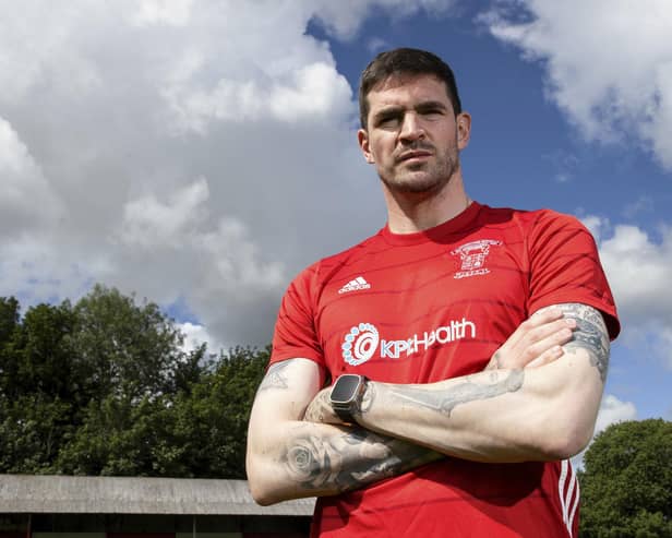 Former Rangers, Hearts and Kilmarnock striker Kyle Lafferty has signed for Johnstone Burgh in the West of Scotland League First Division. (Photo by Craig Williamson / SNS Group)