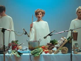 Fatma Mohamed (centre) in Peter Strickland's Flux Gourmet