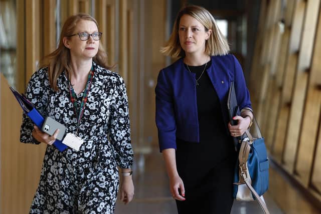 Shirley-Anne Somerville and Jenny Gilruth. Image: Jeff J Mitchell/Getty Images