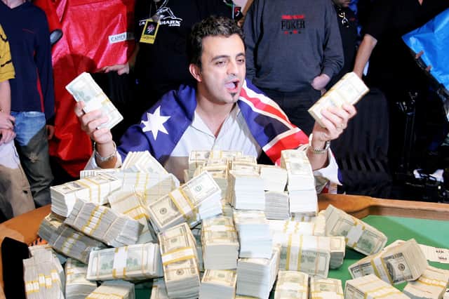Gamblers sometimes touch a person on a winning streak in the hope that their luck will 'rub off' (Picture: Ethan Miller/Getty Images)