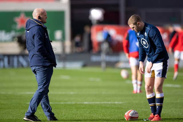 Scotland coach Gregor Townsend was denied the services of Finn Russell for most of the autumn after the stand-off was injured against Wales. Picture: Craig Williamson/SNS
