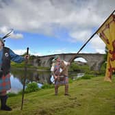 Experts believe the 'Braveheart effect' still resonates with visitors today as much as it did 25 years ago when the film was released. Eddie McNeill and Malcolm McNeill from the Wallace Soiciety attend attend a ceremony at the Stirling Bridge Battle Site  in 2015 (Photo by Jeff J Mitchell/Getty Images)