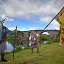 Experts believe the 'Braveheart effect' still resonates with visitors today as much as it did 25 years ago when the film was released. Eddie McNeill and Malcolm McNeill from the Wallace Soiciety attend attend a ceremony at the Stirling Bridge Battle Site  in 2015 (Photo by Jeff J Mitchell/Getty Images)