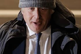 Former prime minister Boris Johnson leaves after testifying at the UK Covid Inquiry in December last year. Picture: Dan Kitwood/Getty Images